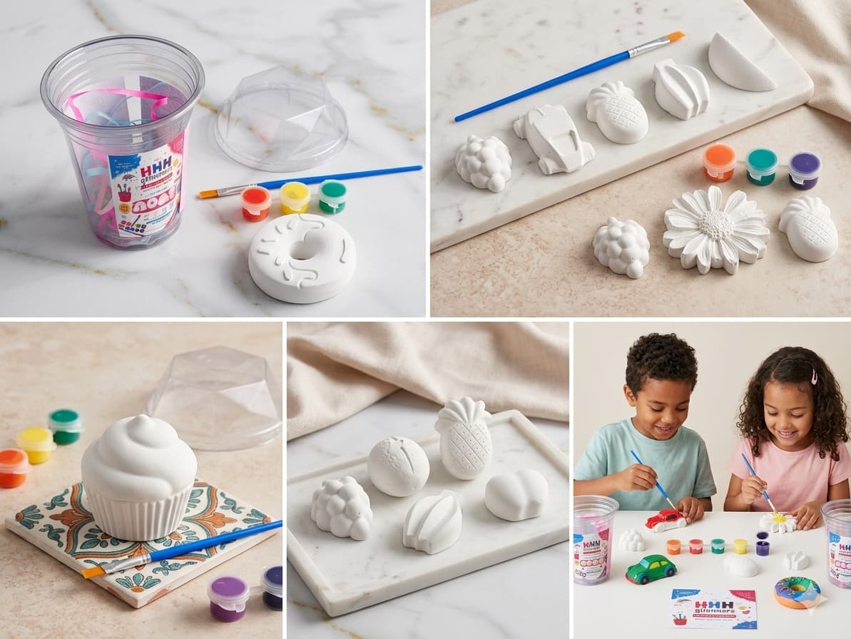 DIY Paint Kit For Kids Creative Play And Party Favors With Unpainted Plaster Figures Daisy Grapes Pineapple3760576