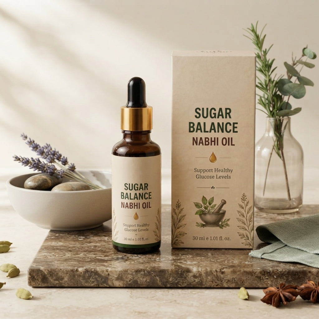 Sugar Balance Nabhi Oil 30ml Herbal Belly Button Oil Ayurvedic Nabhi Care Natural Extracts Lightweight Non Greasy Daily Wellness3765027