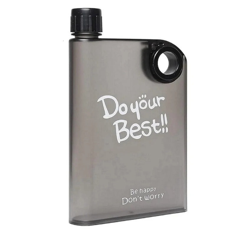 A5 Flat Water Bottle Slim Notebook Style Reusable Water Bottle (420ML) - Drink ware Accessory Designed For Hydration (Random Color)3762647
