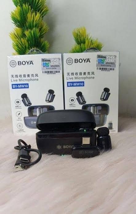 BOYA BY-MW10 Wireless Microphone | Original Wireless Lavalier Microphone System for Video Recording, Interviews & Content Creation3764409