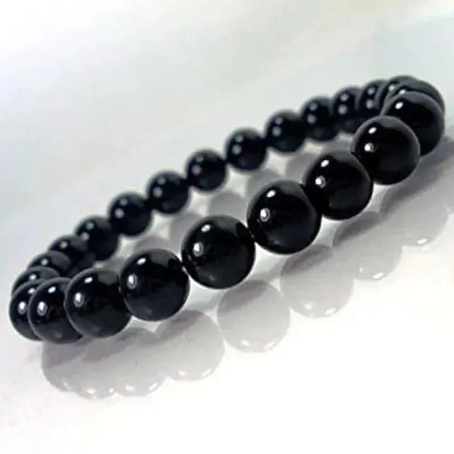 Black Pearl Beaded Bracelet For Men And Women - Stylish Unisex Accessory Crafted With Alloy And Decorative Beads In A Free Size Design3761945