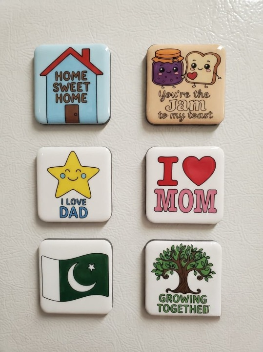 DIY Fridge Magnet Paint Kit – 6 Magnets & 6 Paint Sheets Creative Art Set3762730