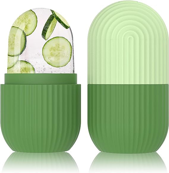 Face Ice Roller Silicone Facial Massager to Enhance Skin Glow, Without box (Random Color)1525216