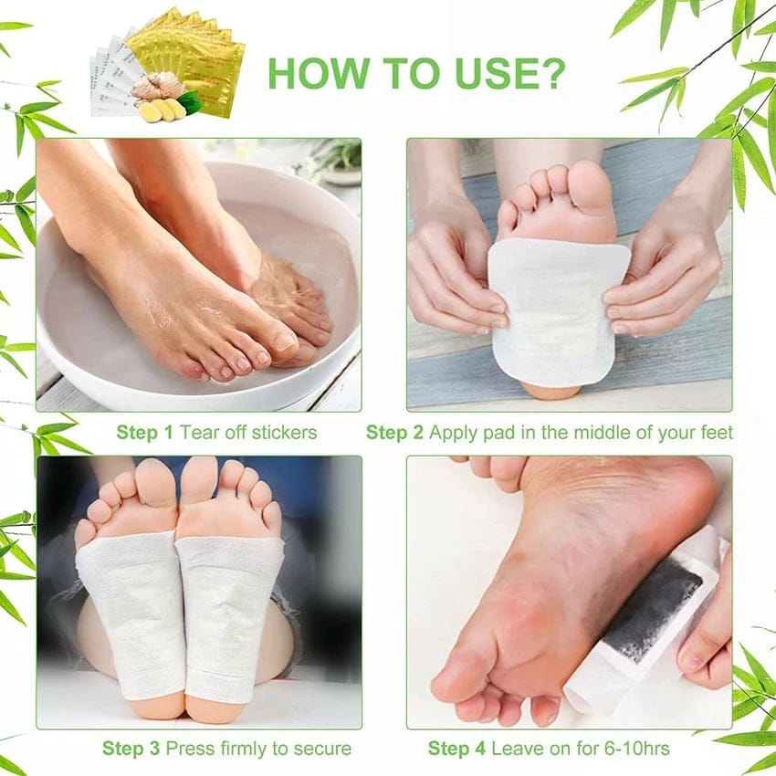 Kinoki Premium Natural Foot Detox Patches – Bamboo Vinegar Cleansing Foot Pads (Pack of 10)3762640