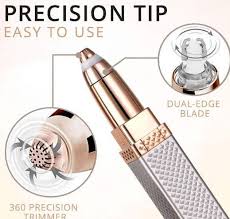 Updated Design 2-in-1 Flawless Eyebrow Trimmer | USB Rechargeable 2in1 Flawless Trimmer With Wire & Cleaning Brush | Eyebrow & Upper Lips Trimmer For Women (Rechargeable)3765069