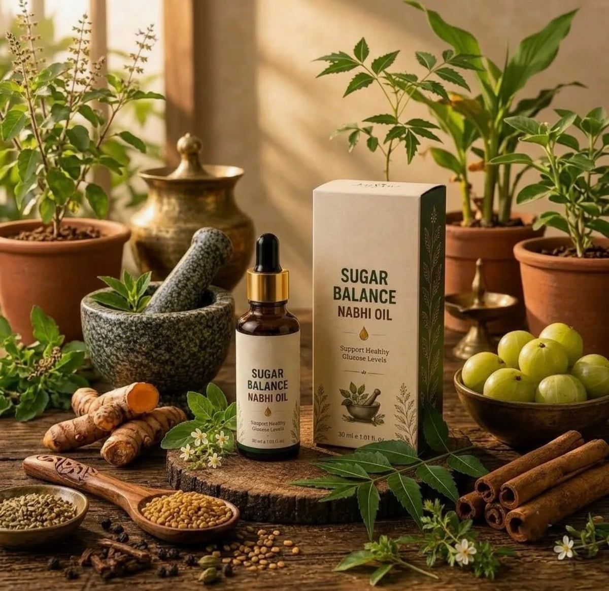 Sugar Balance Nabhi Oil 30ml Herbal Belly Button Oil Ayurvedic Nabhi Care Natural Extracts Lightweight Non Greasy Daily Wellness3765027