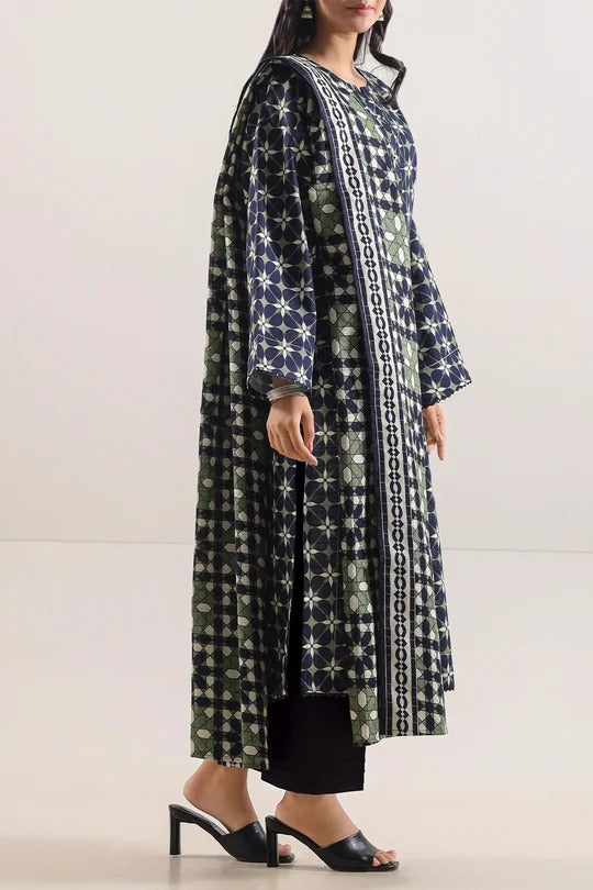 Saya Unstitched Printed Lawn 3 Piece - Clothing Accessory Designed For Wardrobe Enhancement And Daily Fashion Routine3765194