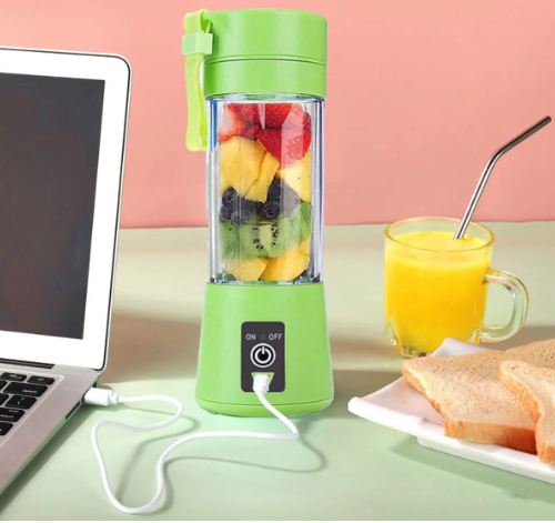 Portable Mini 6 blade Juicer blender | Outdoor Juicing Cup (380ml) - Rechargeable (Random Color)2151111