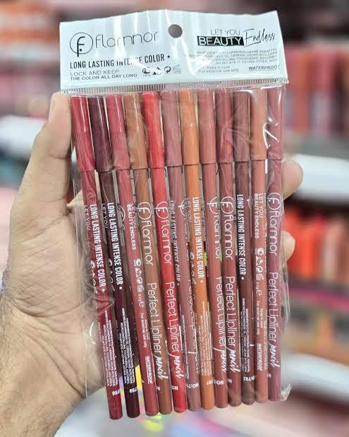 Flormar lip pencils shades of nude Package Includes 12 x Lip Pencil Pack of 12 (Random color)2543799