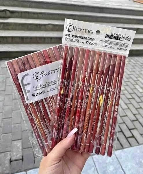 Flormar lip pencils shades of nude Package Includes 12 x Lip Pencil Pack of 12 (Random color)2543799