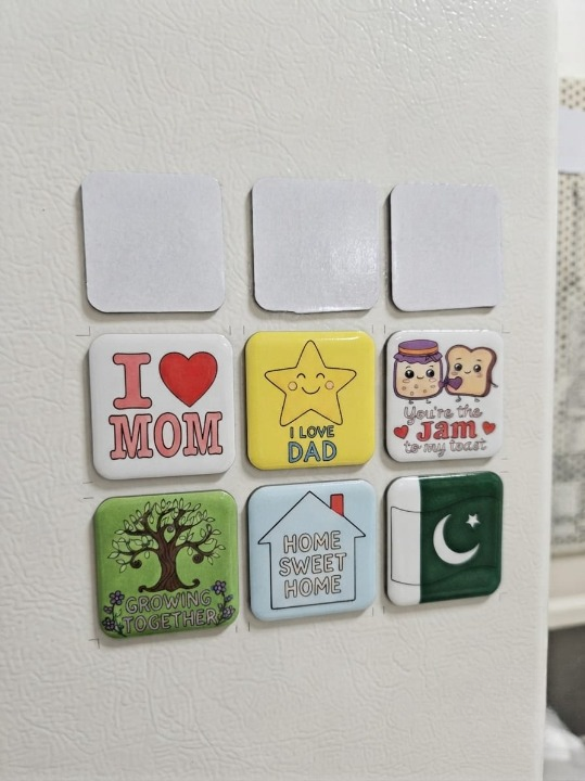 DIY Fridge Magnet Paint Kit – 6 Magnets & 6 Paint Sheets Creative Art Set3762730