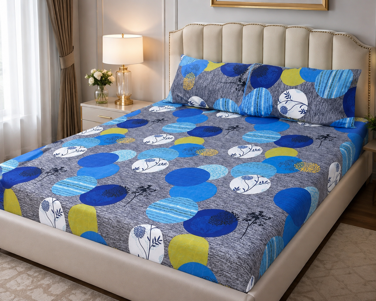 3D Crystal Cotton 3-piece Bedsheet Set AY0010029. 3764976