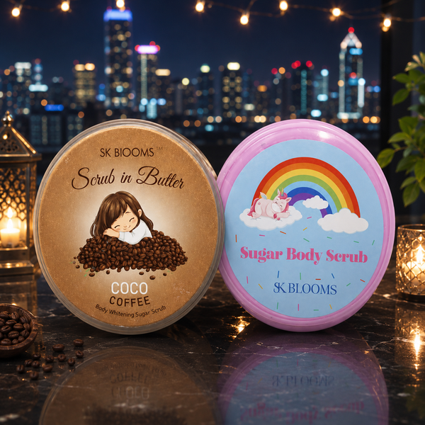 SK BLOOMS Body Scrub Set Coco Coffee And Sugar Body Scrub With Natural Ingredients For Body Whitening And Exfoliation Set Of 23764472