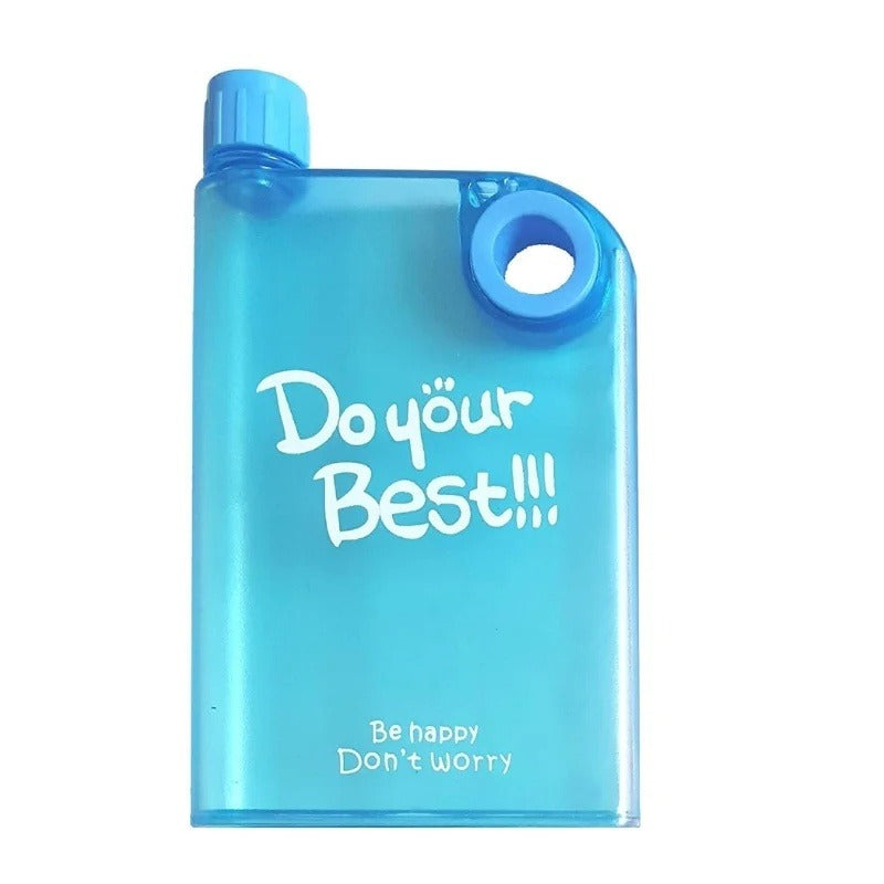 A5 Flat Water Bottle Slim Notebook Style Reusable Water Bottle (420ML) - Drink ware Accessory Designed For Hydration (Random Color)3762647