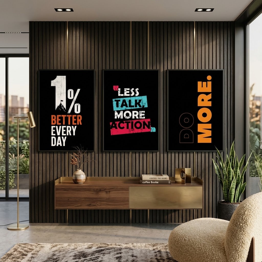 Set of 3 Premium Wall Art Photo Tiles – Home Decor Accessory Designed For Interior Styling And Daily Living Space Routine - Size: 8x11. 3765720