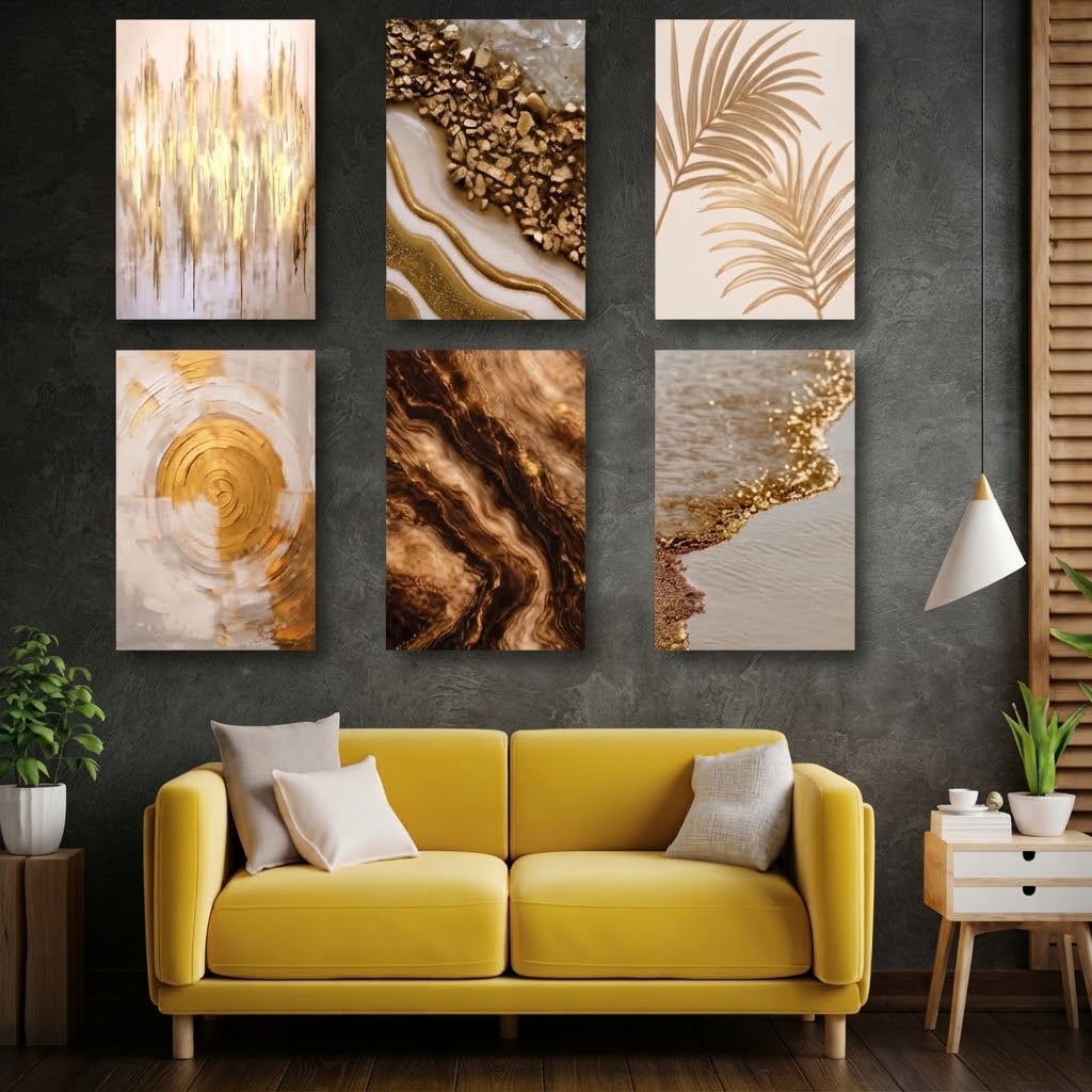 Set of 6 Premium Wall Art Photo Tiles – Modern Home Decor Sets 8x113765284