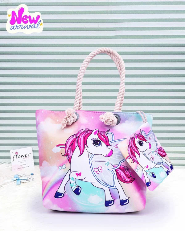 Unicorn Girls Stylish Tote Bag Cute Medium Tote Bag3767688