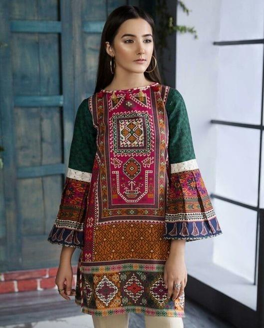 1 Piece Unstitched Digital Swiss Lawn Shirt For Girls & Women 2.5 Yard Shirt Cutting.                    3762385