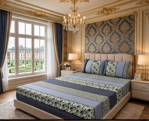 3D Crystal Cotton 3-piece Bedsheet Set AY0010032. 3764979