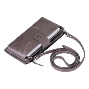Kaycee Leather Women's Cell Phone Wallet with Strap-11