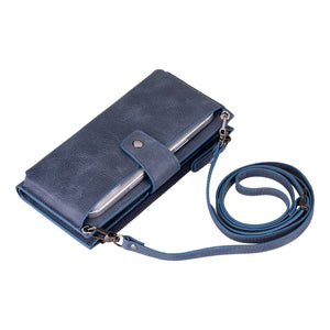Kaycee Leather Women's Cell Phone Wallet with Strap-10
