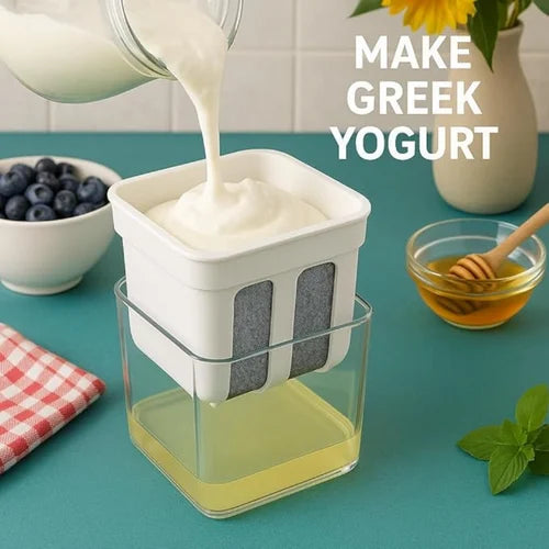 Multi-Purpose 1100ML Greek Yogurt Maker Hung Curd Strainer Box with Mesh Filter | Yogurt Maker3764156