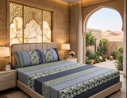 3D Crystal Cotton 3-piece Bedsheet Set AY0010032. 3764979