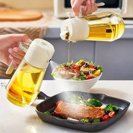 2-In-1 Oil Sprayer Bottle For Kitchen - Kitchen Accessory Designed For Cooking Oil Dispensing And Food Preparation Routine3762633